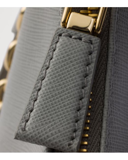 Prada Gray Mini Saffiano Leather Re-Edition Bag