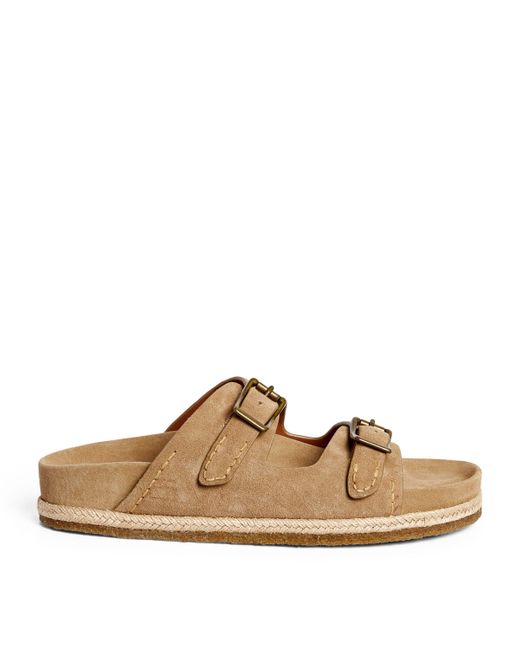 Polo Ralph Lauren Brown Leather Turbach Sandals for men