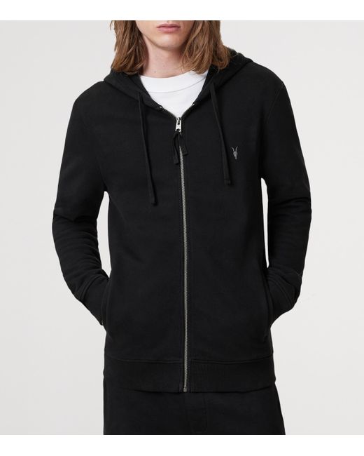 AllSaints Blue Raven Zip-Up Hoodie for men