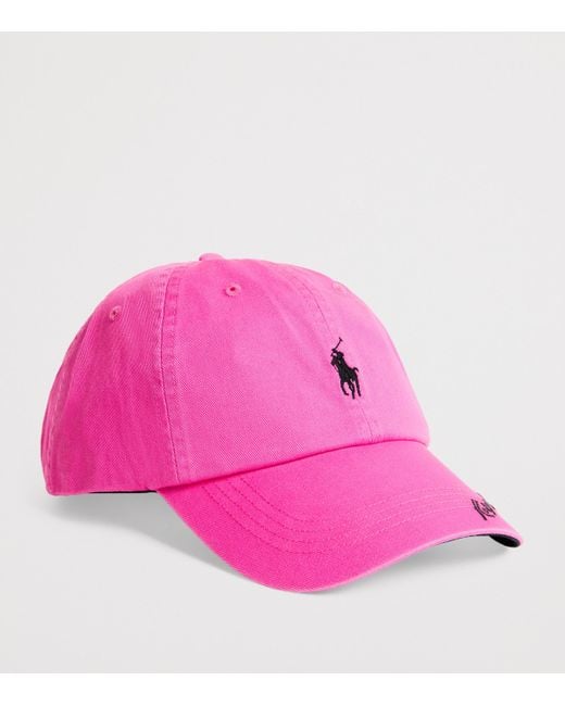 Polo Ralph Lauren Pink Cotton Polo Pony Baseball Cap for men