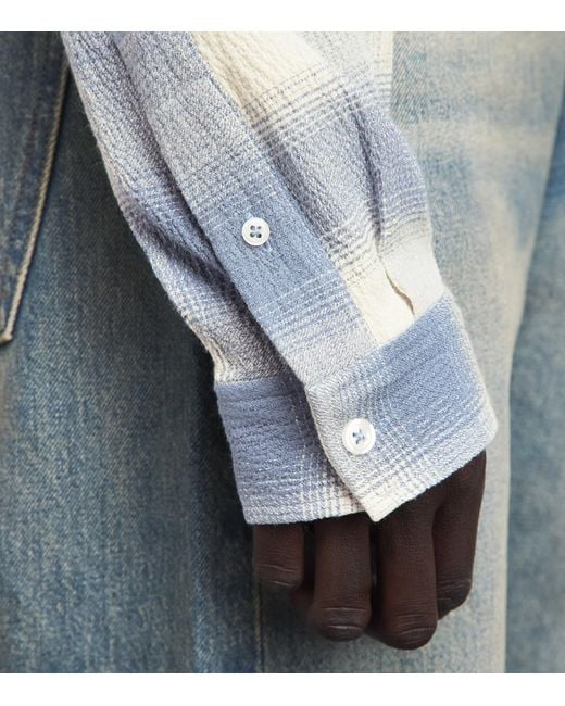 PAIGE Blue Check Kransey Shirt for men