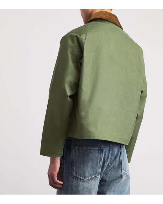 Barbour Green Waxed Spey Jacket for men