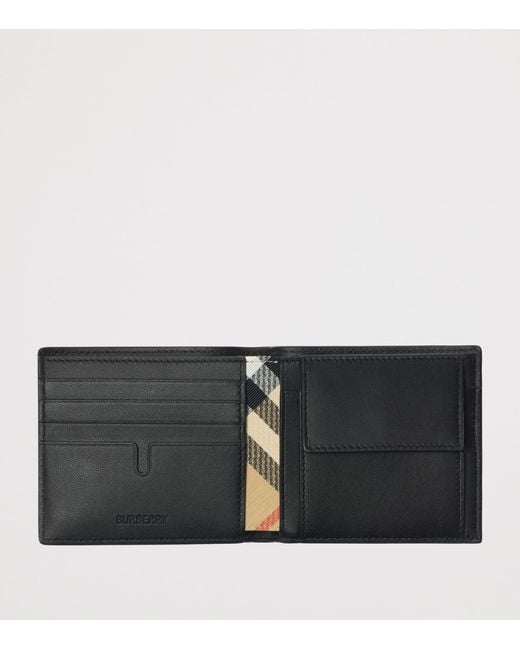 Burberry Black Leather Cotswolds Bifold Wallet for men