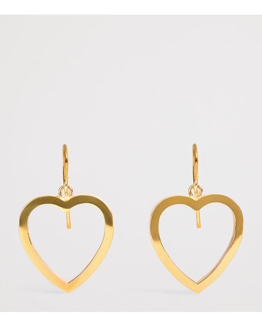 Jennifer Meyer Metallic Large Open Heart Drop Earrings