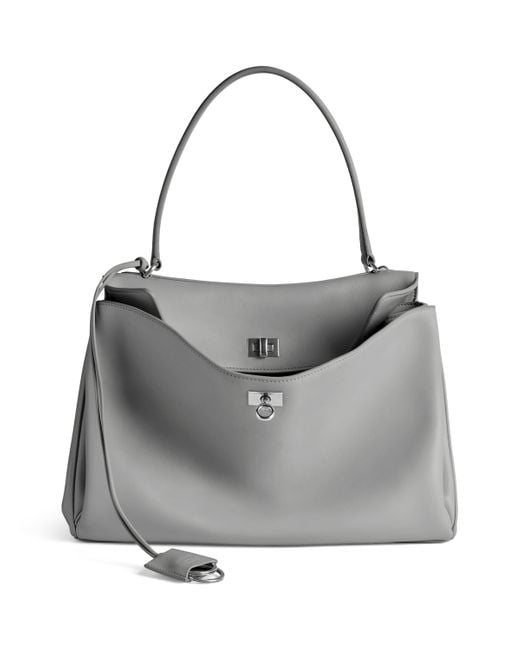 Balenciaga Gray Medium Calfskin Rodeo Shoulder Bag