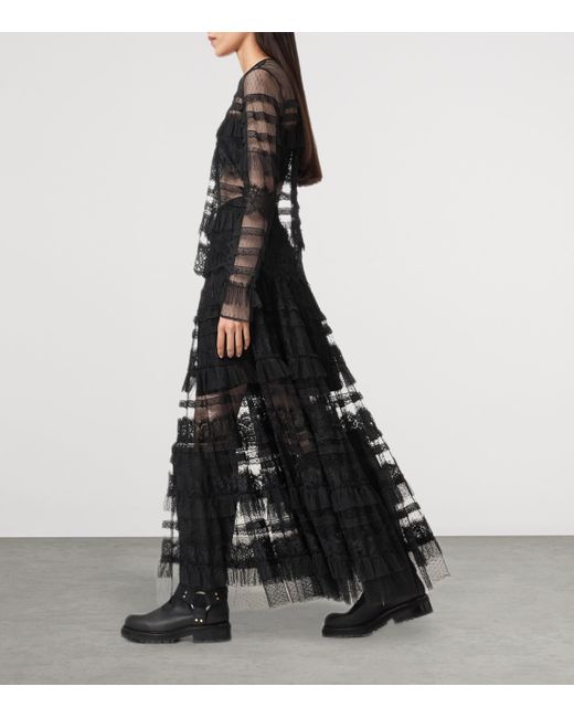 AllSaints Black Tulle Arlea Skirt