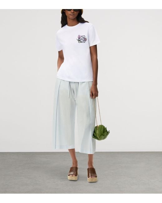Loewe White X Paula's Ibiza Stretch-Cotton Anagram T-Shirt