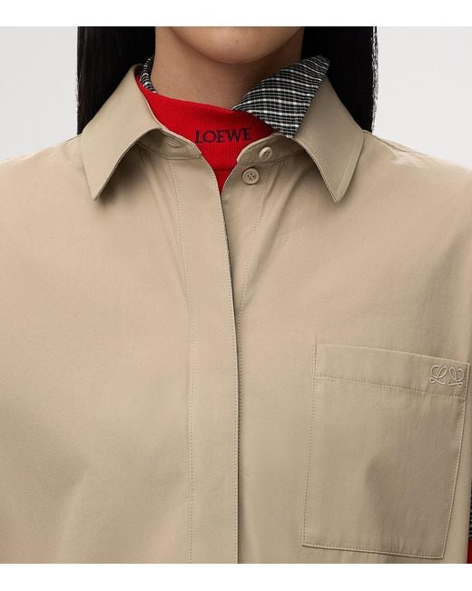 Loewe Natural Wrapped Short-Sleeve Shirtdress