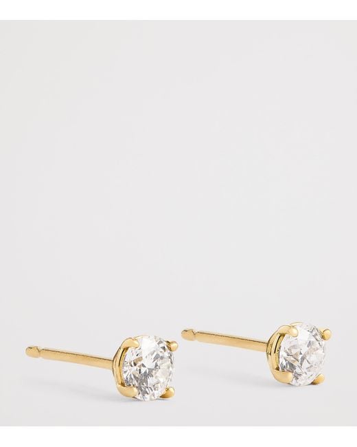 Harrods Black And Diamond Stud Earrings