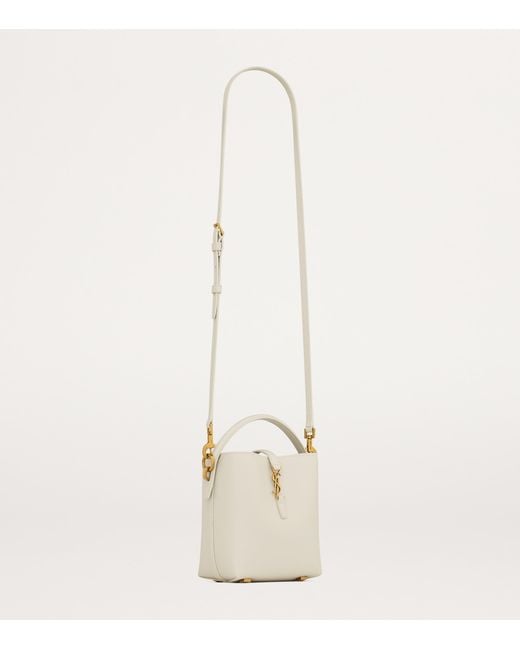 Saint Laurent White Mini Le 37 Bucket Bag