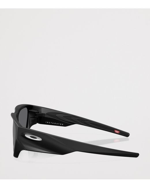 Oakley Black Instagator Rectangle Sunglasses for men