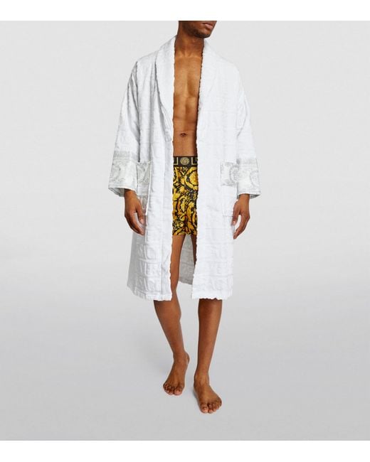 Versace White Baroque Bathrobe