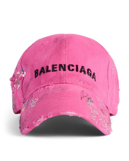 Balenciaga Pink Cotton Upcycled Cap