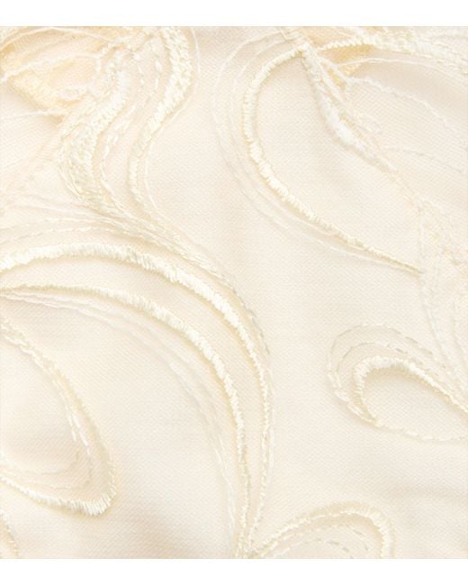 Bordelle White Embroidered Pearl Thong