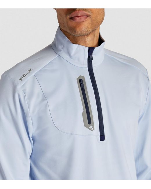 RLX Ralph Lauren Blue Quarter-zip Long-sleeve Top for men