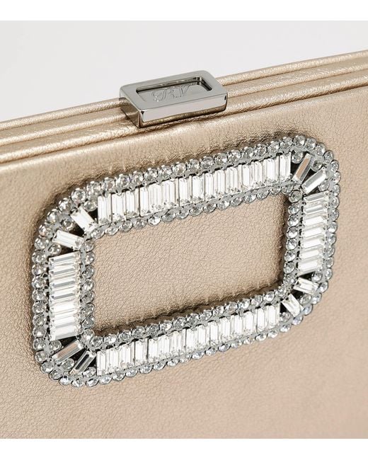 Roger Vivier Natural Leather Pilgrim Clutch Bag