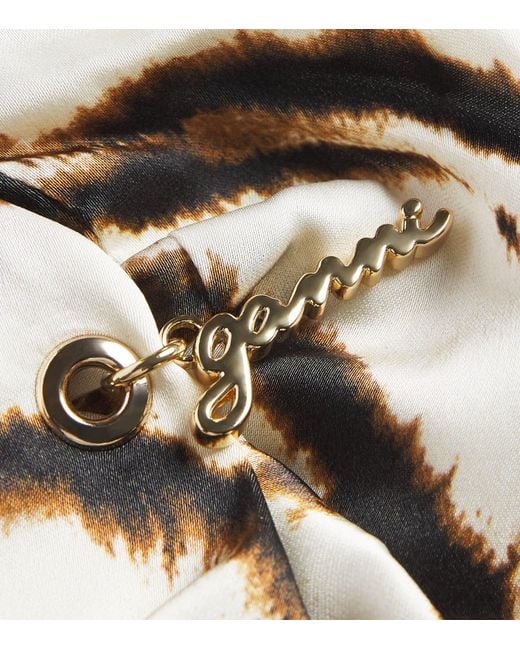 Ganni Metallic Printed Scrunchie