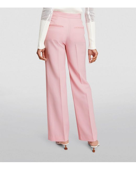 LVIR Pink Wide-leg Tailored Trousers