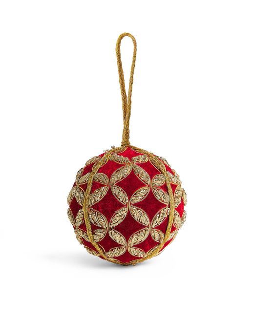 Harrods Velvet Embroidered Bauble