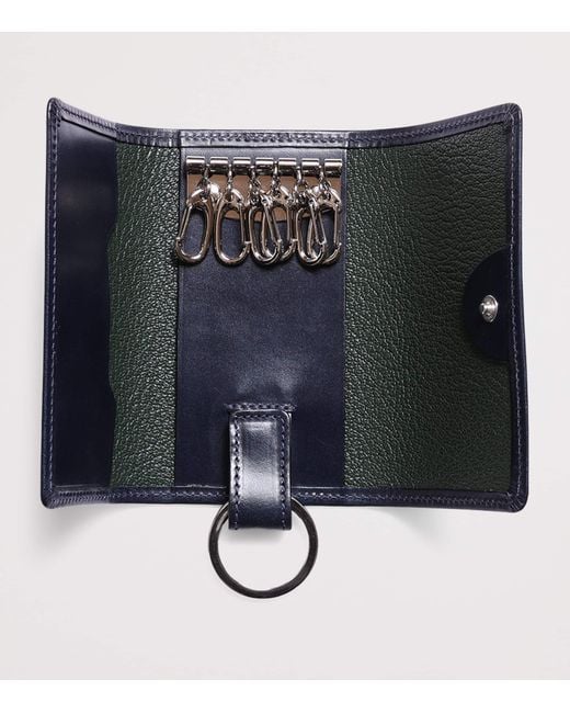 Swaine Blue Leather Key Case for men