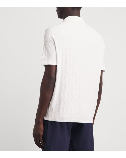 Bogner White Knitted Maxim Polo Shirt for men