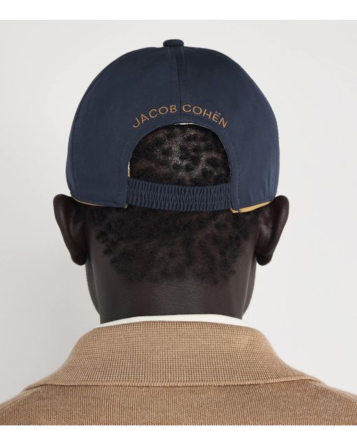 Jacob Cohen Blue Nylon Logo Baseball Cap for men