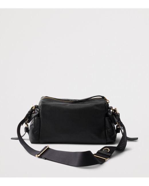 Prada Black Small Leather Explore Shoulder Bag