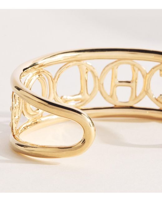 Chloé Metallic Script Cuff Bracelet