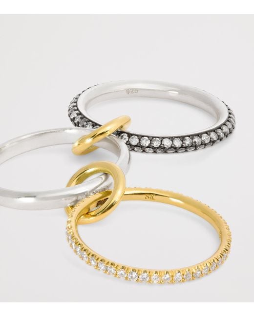 Spinelli Kilcollin Metallic Mixed And Diamond Scorpio Ring