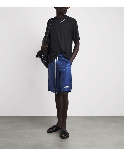 Amiri Black Cotton Script T-Shirt for men