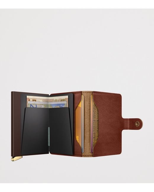 Secrid Brown Basco Leather Miniwallet for men