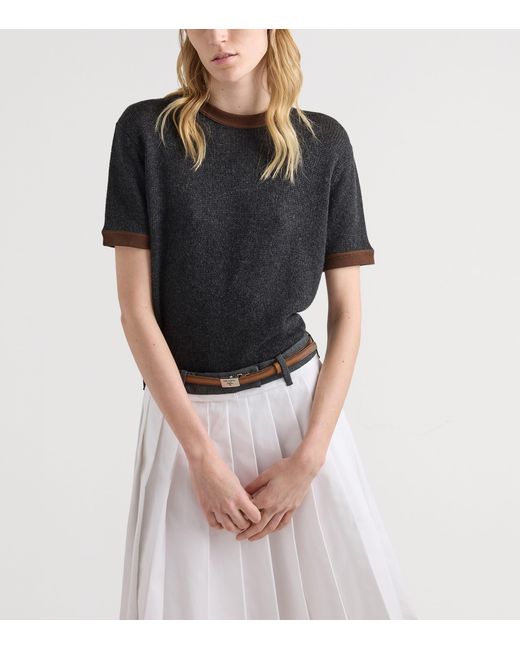 Prada Black Cashmere Crew Neck Sweater