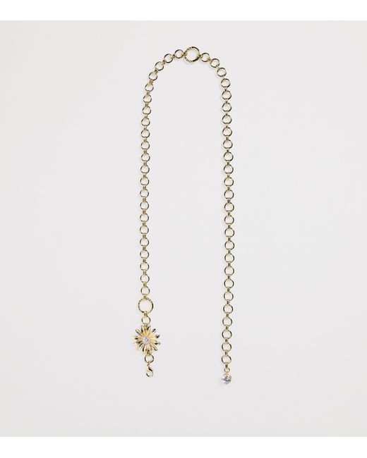 Maje Metallic Embellished Chain Belt