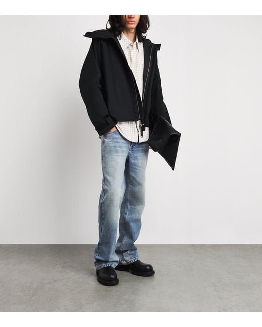 Cole Buxton Blue Distressed Straight Jeans for men