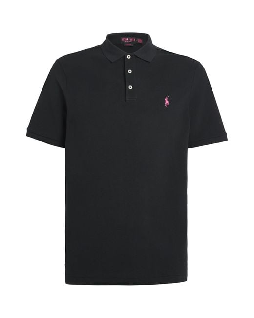 Polo Ralph Lauren Black Stretch-Cotton Pony Polo Shirt for men