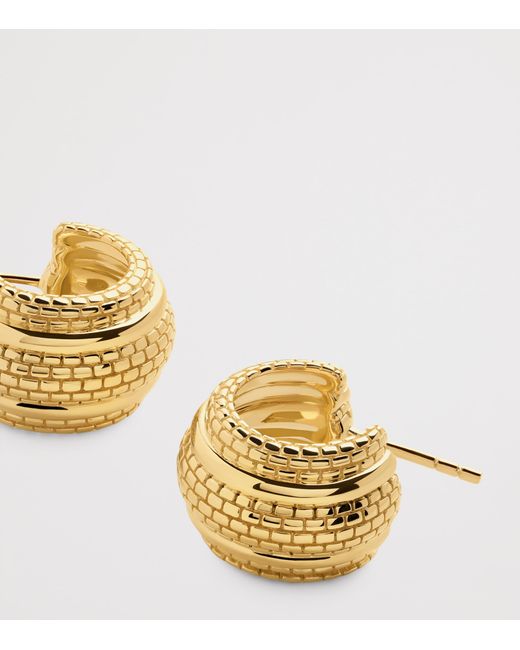 Monica Vinader Metallic Vermeil Heirloom Hoop Earrings
