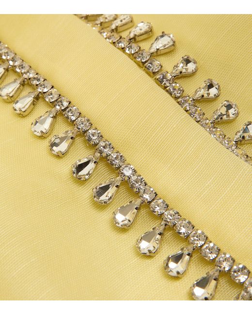 Zimmermann Yellow Linen-silk Diamanté Blouse