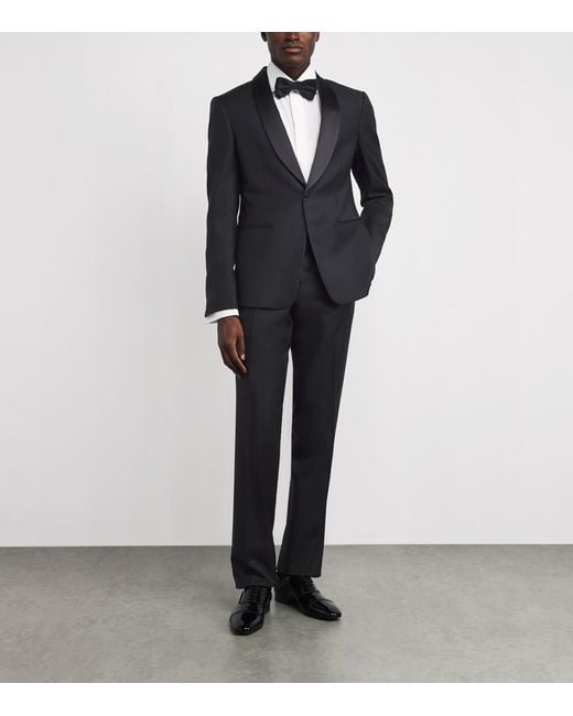 Emporio Armani Black Virgin Wool Blazer for men