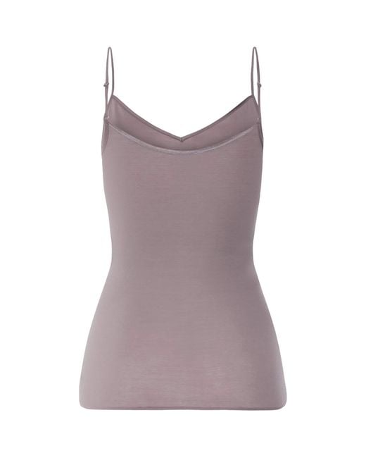 Hanro Purple Cotton Seamless Tank Top