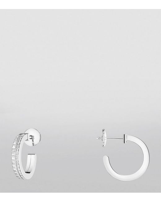 Boucheron White Quatre Radiant Edition Hoop Earrings