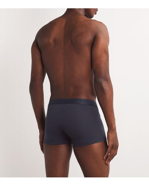 Sunspel Blue Stretch-Cotton Trunks for men