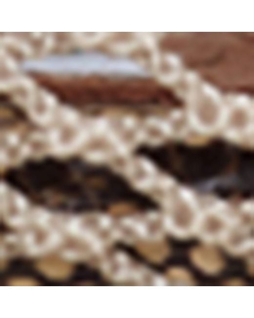 Alaïa Brown Mesh Python Print-Trim Ballet Flats