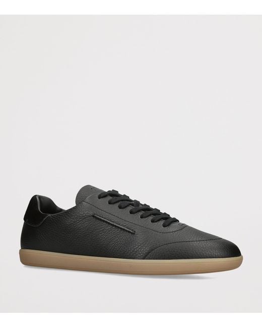 Zegna Black Leather 232 Sneakers for men