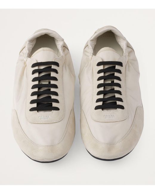 Prada White Panelled Sneakers