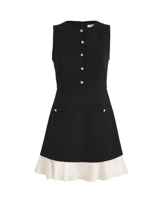 Sandro Black Tweed Mini Dress