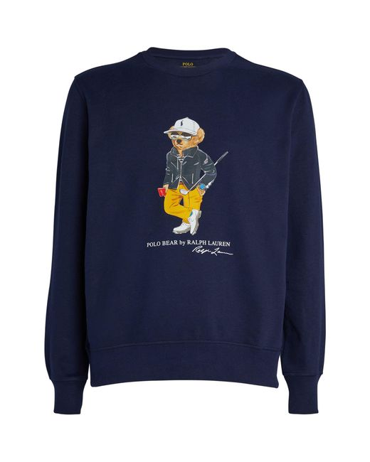 RLX Ralph Lauren Blue Golf Polo Bear Sweatshirt for men