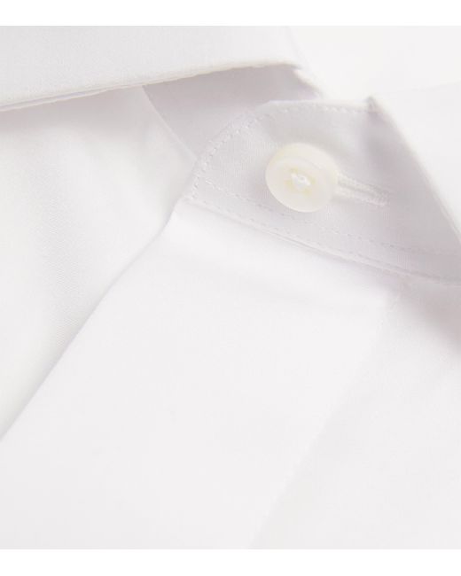Canali White Cotton Ceremony Dress Shirt for men