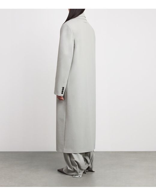 Jean Paul Gaultier Gray Double-Layer Longline Coat