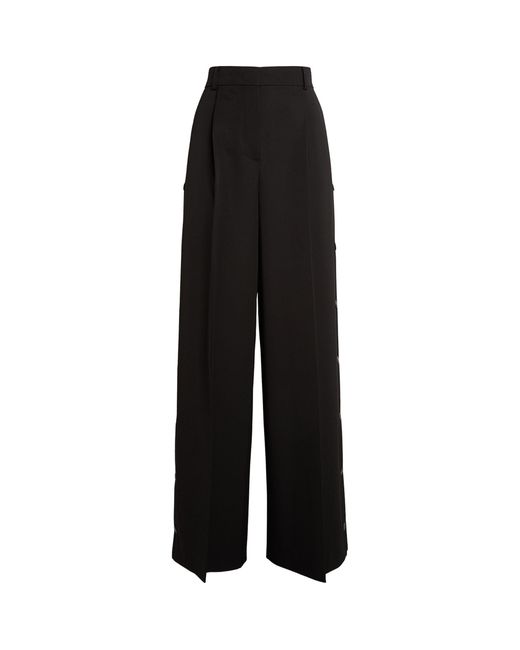 Max Mara Black Wool-mohair Tailored Trousers