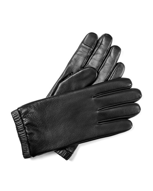 Aspinal Black Nappa Leather Gloves for men
